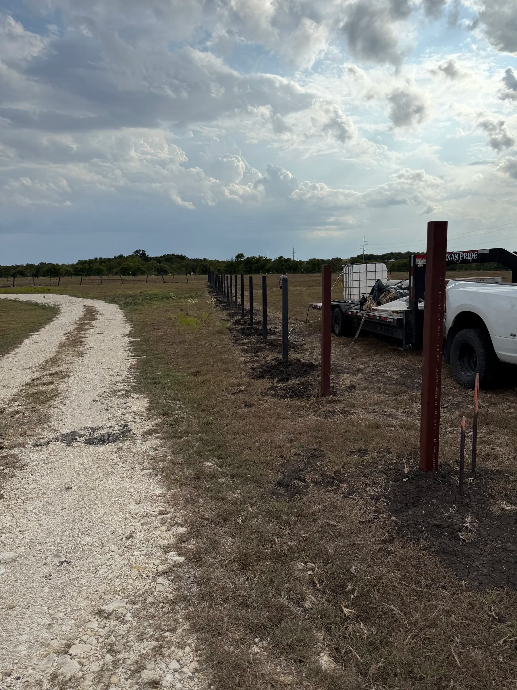 Fence line and ranch property at the Holland fencing project